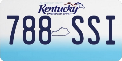 KY license plate 788SSI