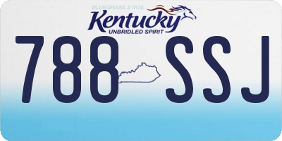 KY license plate 788SSJ