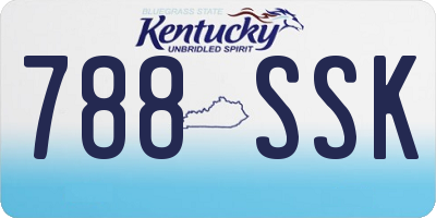 KY license plate 788SSK