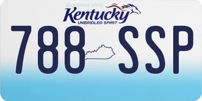 KY license plate 788SSP