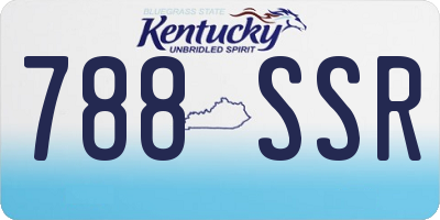 KY license plate 788SSR