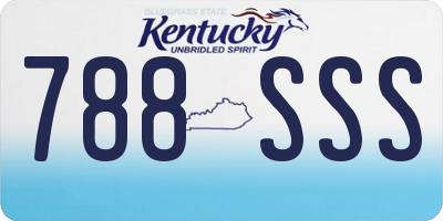 KY license plate 788SSS