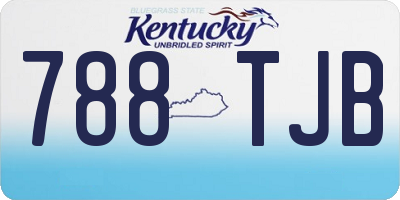KY license plate 788TJB