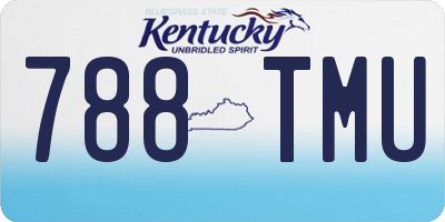 KY license plate 788TMU