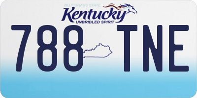 KY license plate 788TNE