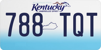 KY license plate 788TQT