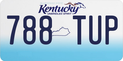 KY license plate 788TUP