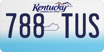 KY license plate 788TUS