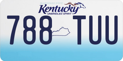 KY license plate 788TUU