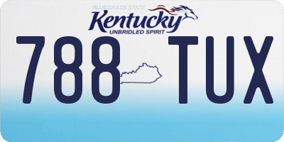 KY license plate 788TUX