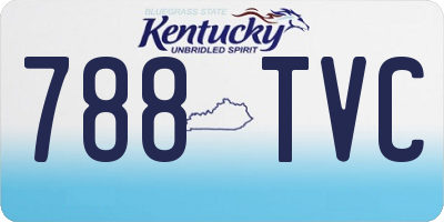 KY license plate 788TVC