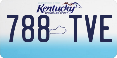 KY license plate 788TVE