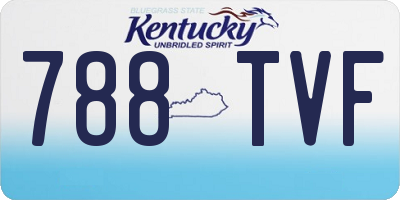 KY license plate 788TVF
