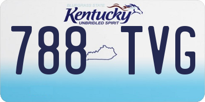 KY license plate 788TVG