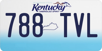 KY license plate 788TVL
