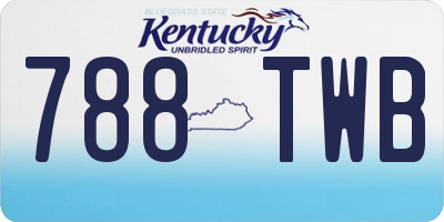 KY license plate 788TWB