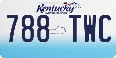 KY license plate 788TWC