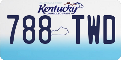 KY license plate 788TWD