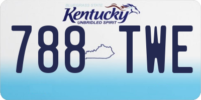 KY license plate 788TWE