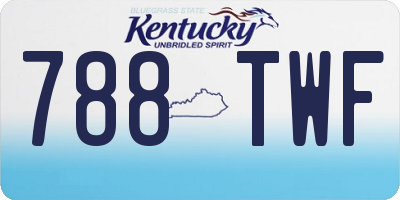 KY license plate 788TWF