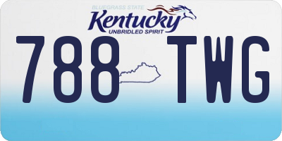 KY license plate 788TWG
