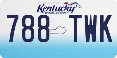 KY license plate 788TWK