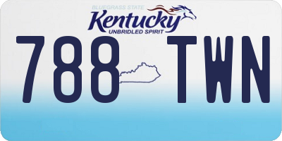 KY license plate 788TWN