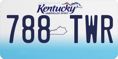 KY license plate 788TWR