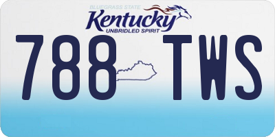 KY license plate 788TWS