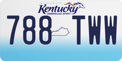 KY license plate 788TWW