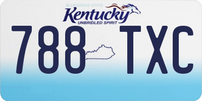 KY license plate 788TXC