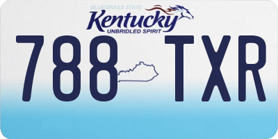 KY license plate 788TXR