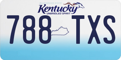 KY license plate 788TXS