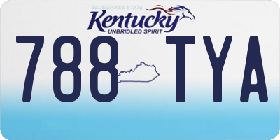 KY license plate 788TYA