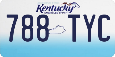 KY license plate 788TYC