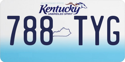 KY license plate 788TYG