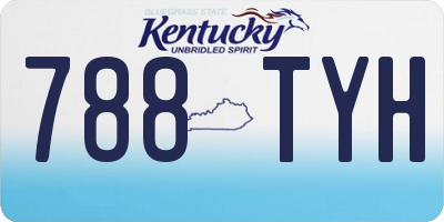 KY license plate 788TYH