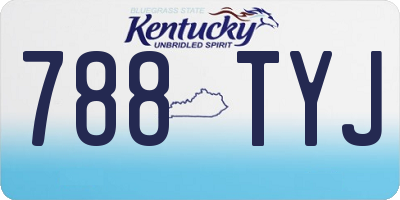 KY license plate 788TYJ