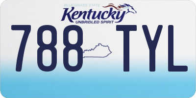 KY license plate 788TYL