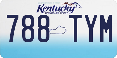 KY license plate 788TYM