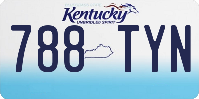 KY license plate 788TYN