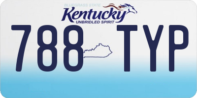 KY license plate 788TYP