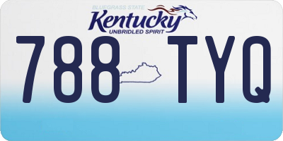 KY license plate 788TYQ