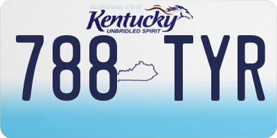 KY license plate 788TYR