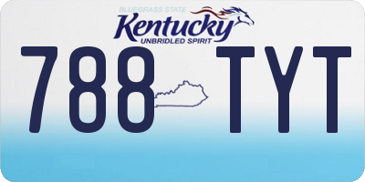 KY license plate 788TYT