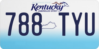 KY license plate 788TYU