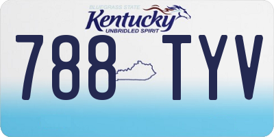KY license plate 788TYV