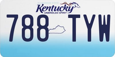 KY license plate 788TYW
