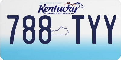 KY license plate 788TYY