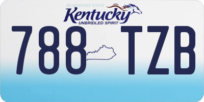 KY license plate 788TZB